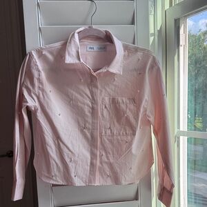 Zara Kids Light Pink Button Down Shirt